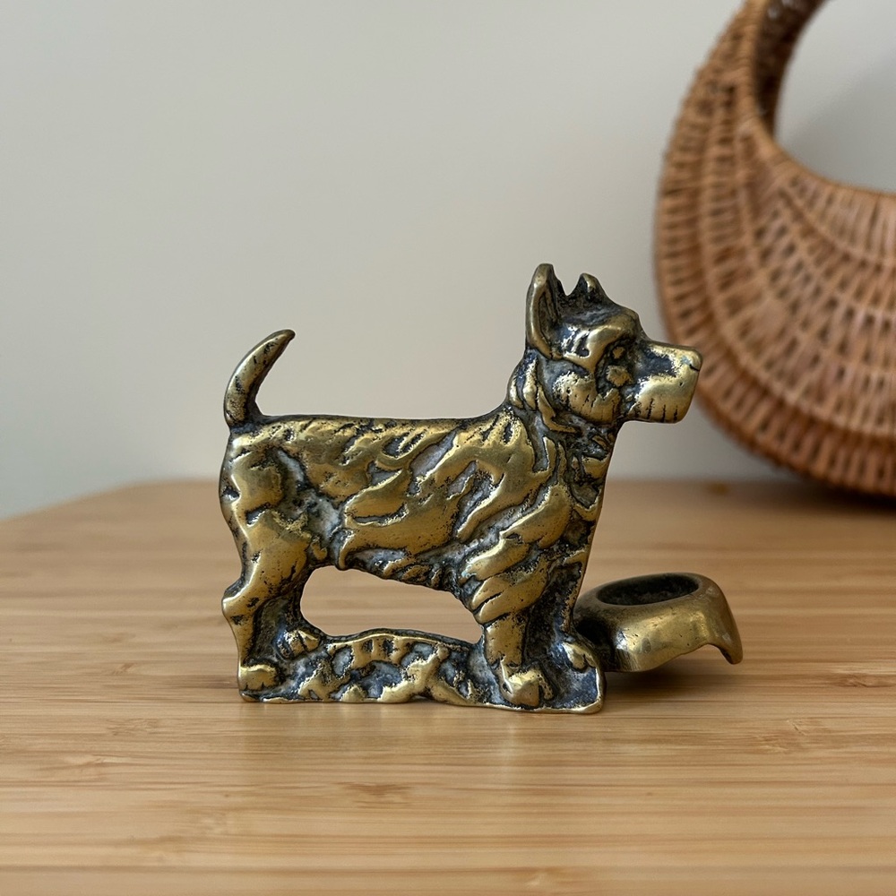 Vintage Brass Dog Figurine